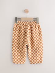 Rust Brown 100% Cotton Patterned Jersey Joggers (3mths-7yrs) - Image 5 of 7