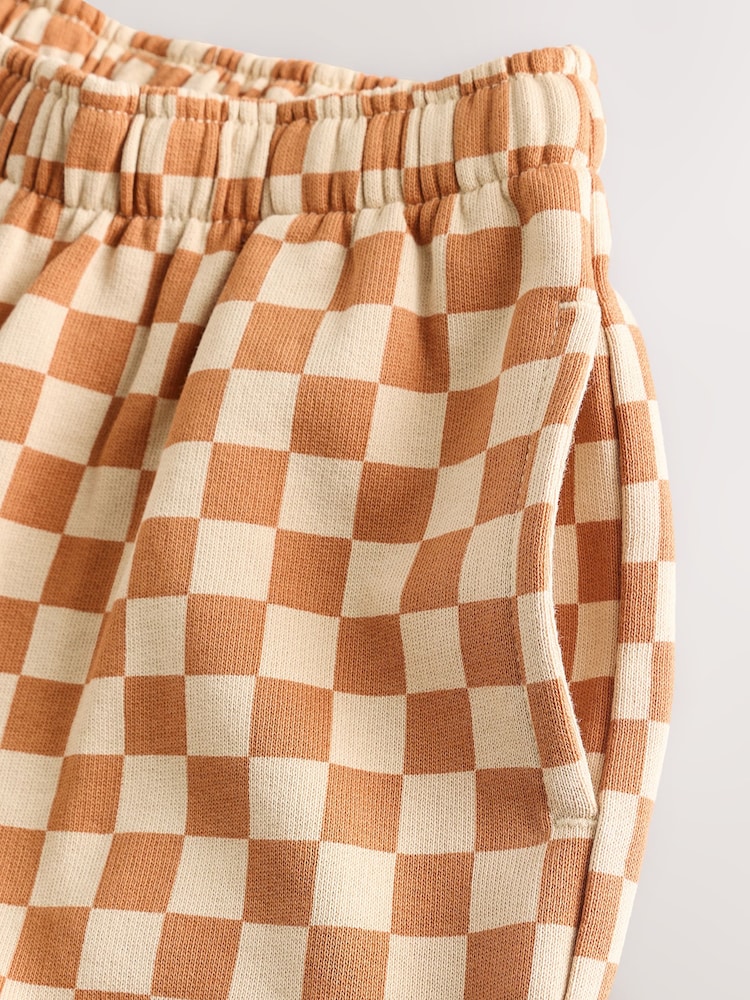 Rust Brown 100% Cotton Patterned Jersey Joggers (3mths-7yrs) - Image 7 of 7
