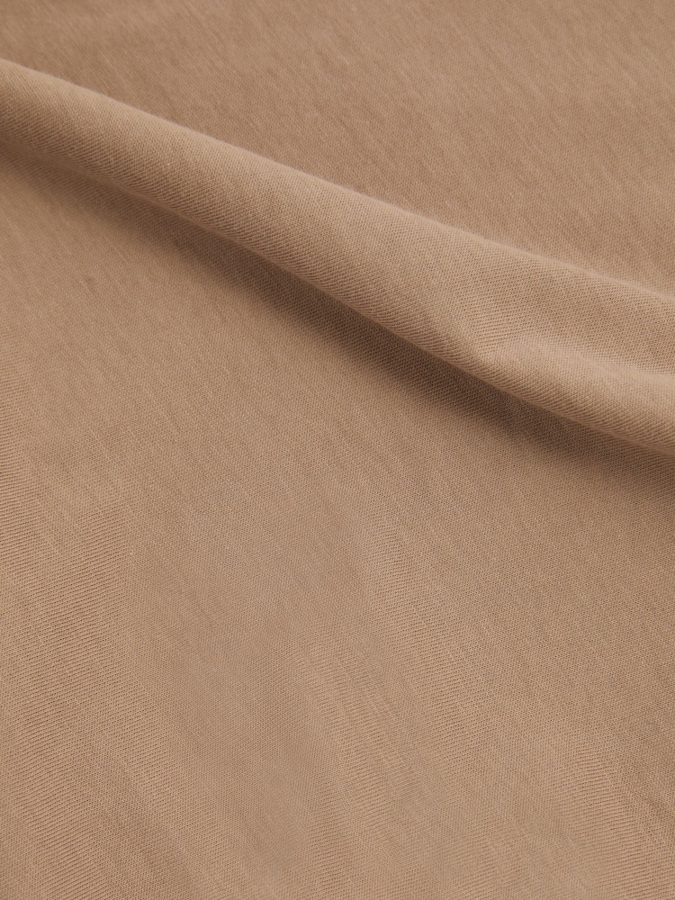 Reiss Camel Bless Cotton Crew Neck T-Shirt - Image 4 of 4