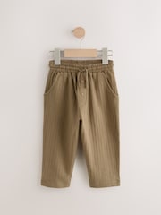 Tan Brown Textured Jersey 100% Cotton Joggers (3mths-7yrs) - Image 1 of 1