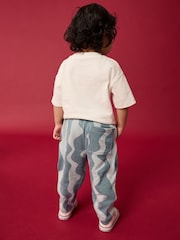 Grey Wavy 100% Cotton Patterned Jersey Joggers (3mths-7yrs) - Image 2 of 7