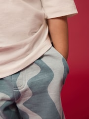 Grey Wavy 100% Cotton Patterned Jersey Joggers (3mths-7yrs) - Image 3 of 7