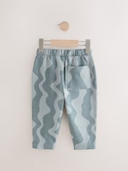 Grey Wavy 100% Cotton Patterned Jersey Joggers (3mths-7yrs) - Image 5 of 7
