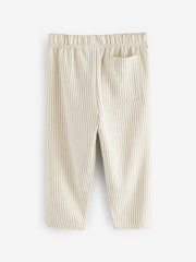 Ecru Off White Patterned Jersey 100% Cotton Joggers (3mths-7yrs) - Image 7 of 9