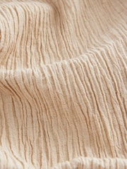 Neutral Wide Leg Textured Co-ord Trousers with Linen - Image 7 of 7