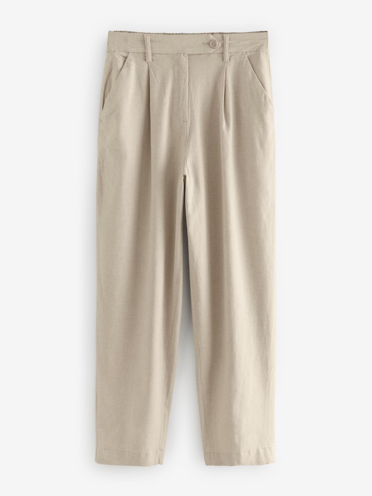 Nature - Pantalon Stay Smart Barrel Leg en lin riche - Image 6 of 8