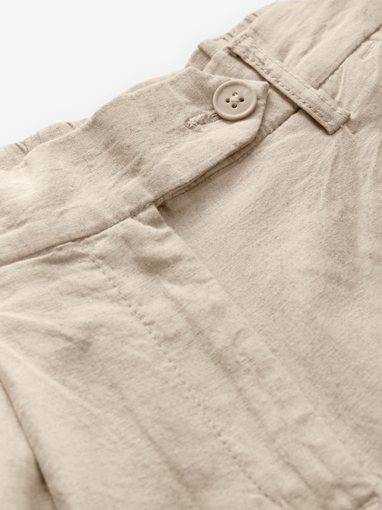 Nature - Pantalon Stay Smart Barrel Leg en lin riche - Image 7 of 8