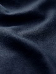 Navy Stay Smart Wide Leg Linen Rich Trousers - Image 7 of 7