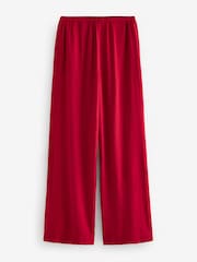 Red Wide Leg Trousers with Linen - Image 5 of 6
