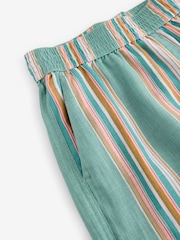 Green Stripe N. Premium 100% Linen Wide Leg Pull-on Trousers - Image 8 of 9