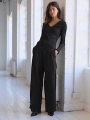 Black N. Premium Smart 100% Linen Trousers - Image 1 of 8