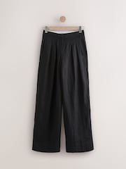 Black N. Premium Smart 100% Linen Trousers - Image 6 of 8
