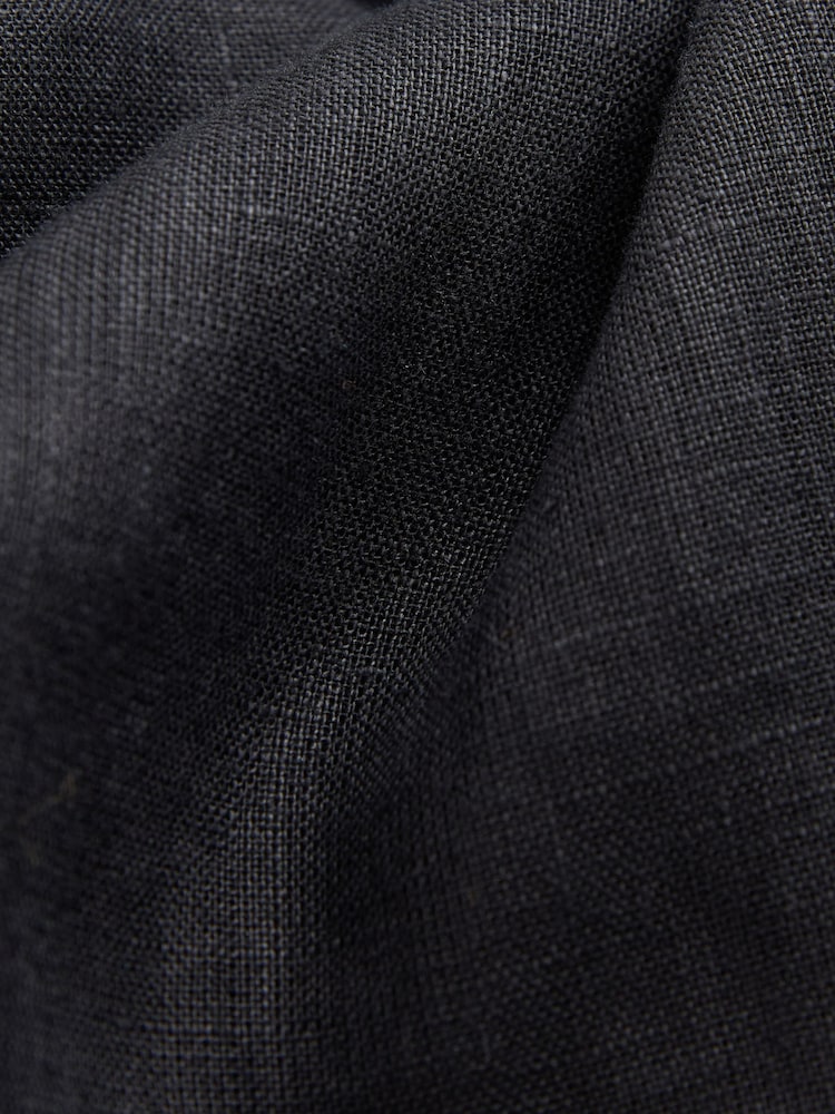 Black N. Premium Smart 100% Linen Trousers - Image 7 of 8