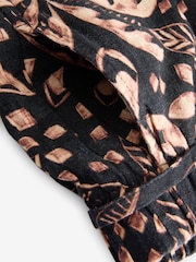 Palmier noir - Pantalon Blend lin large à taille nouée - Image 9 of 9