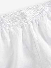 White N. Premium 100% Linen Wide Leg Pull-on Trousers - Image 7 of 8