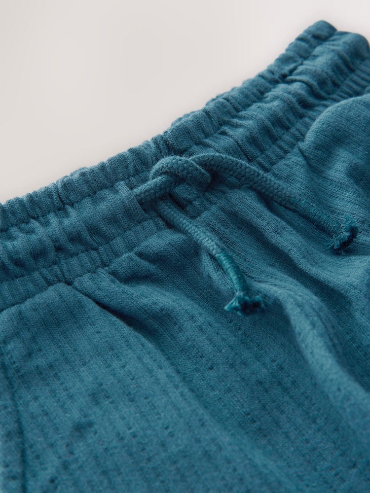 Blue Lightweight Textured Jersey Shorts (3mths-7yrs) - Image 4 of 4 Blue Lightweight Textured Jersey Shorts (3mths-7yrs) - Image 4 of 4