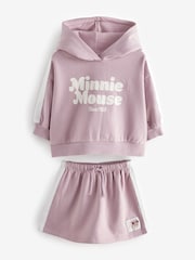 Purple Minnie Mouse Long Sleeves Skirt Set (3mths-7yrs) - Image 1 of 4