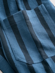 Blue/Black Stripe 100% Cotton Jersey Dungaree And T-Shirt Set (3mths-7yrs) - Image 9 of 9