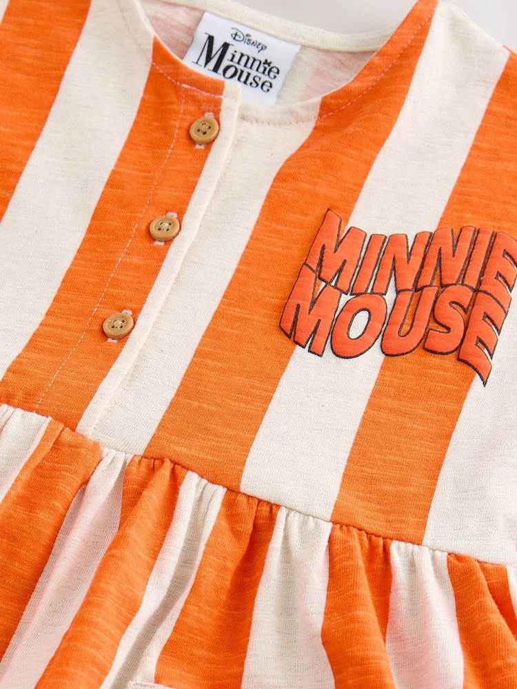 Minnie Mouse Orange Stripe Short Sleeve Jersey Dress (3mths-7yrs) - Image 10 of 10
