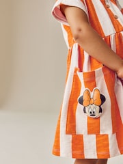 Minnie Mouse Orange Stripe Short Sleeve Jersey Dress (3mths-7yrs) - Image 4 of 10