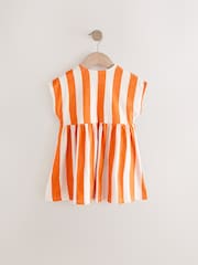 Minnie Mouse Orange Stripe Short Sleeve Jersey Dress (3mths-7yrs) - Image 6 of 10