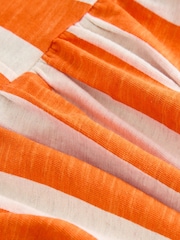 Minnie Mouse Orange Stripe Short Sleeve Jersey Dress (3mths-7yrs) - Image 7 of 10