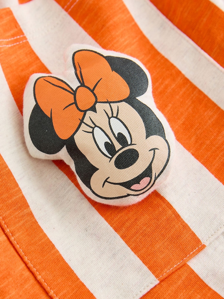 Minnie Mouse Orange Stripe Short Sleeve Jersey Dress (3mths-7yrs) - Image 8 of 10