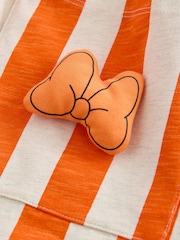 Minnie Mouse Orange Stripe Short Sleeve Jersey Dress (3mths-7yrs) - Image 9 of 10