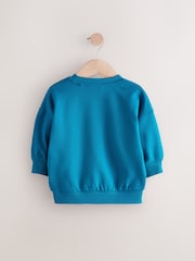 Blue Embroidered Crew Neck Sweatshirt (3mths-7yrs) - Image 2 of 4