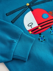 Blue Embroidered Crew Neck Sweatshirt (3mths-7yrs) - Image 3 of 4