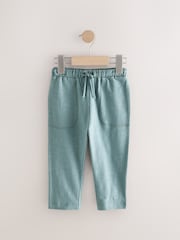 Blue/Rust Brown/Ecru Stripe 100% Cotton Lightweight Jersey Joggers (3mths-7yrs) - Image 2 of 7