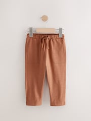 Blue/Rust Brown/Ecru Stripe 100% Cotton Lightweight Jersey Joggers (3mths-7yrs) - Image 4 of 7
