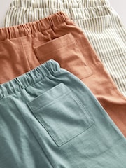 Blue/Rust Brown/Ecru Stripe 100% Cotton Lightweight Jersey Joggers (3mths-7yrs) - Image 7 of 7