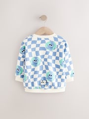 Blue on White All-Over Print Crew Neck Sweatshirt (3mths-7yrs) - Image 6 of 8