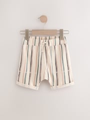 Mineral Blue/ Stripe/ Brown Lightweight Jersey Shorts 3 Pack (3mths-7yrs) - Image 2 of 7