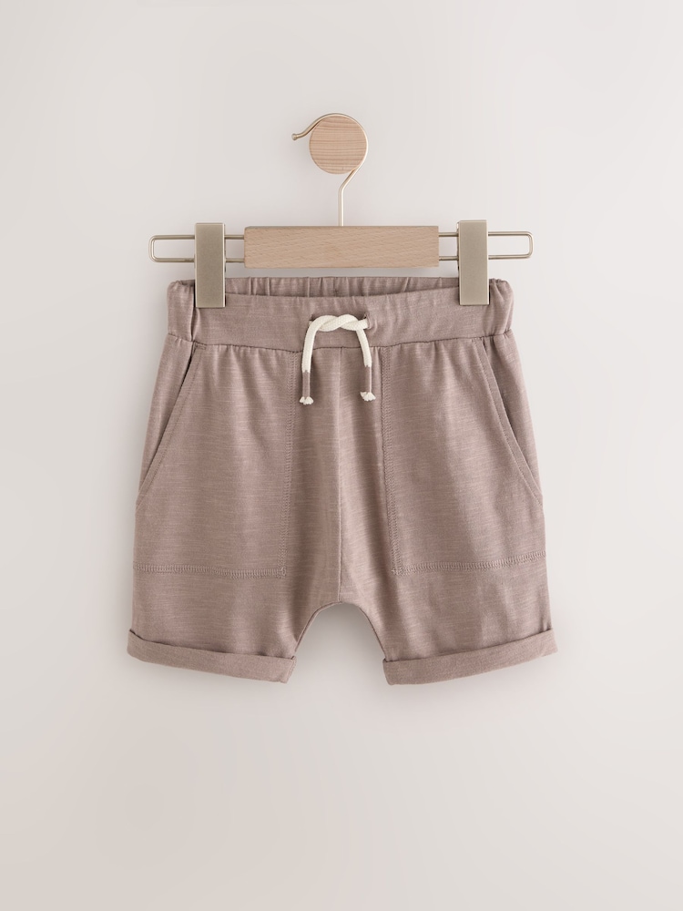 Mineral Blue/ Stripe/ Brown Lightweight Jersey Shorts 3 Pack (3mths-7yrs) - Image 3 of 7
