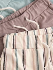 Mineral Blue/ Stripe/ Brown Lightweight Jersey Shorts 3 Pack (3mths-7yrs) - Image 7 of 7