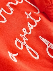 Red Embroidered Crew Neck Sweatshirt (3mths-7yrs) - Image 3 of 3