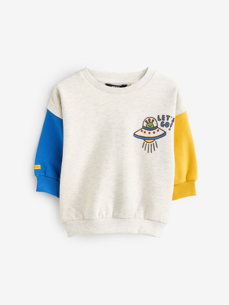 Grey Crew Neck Sweatshirt (3mths-7yrs) - Image 1 of 4