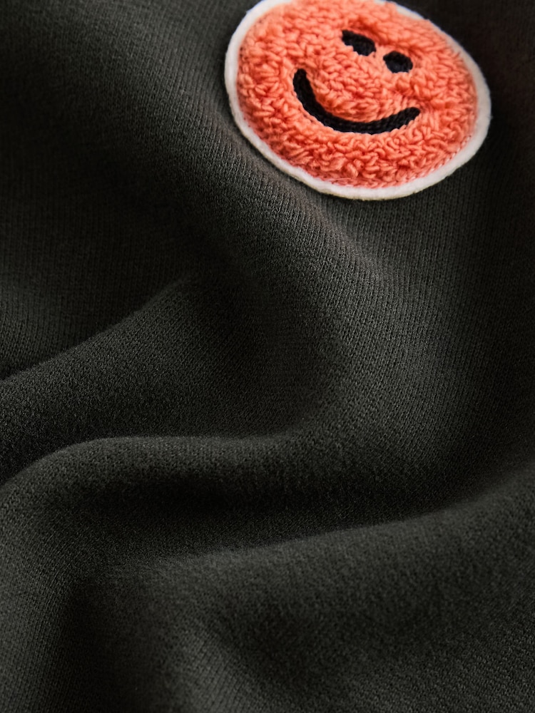Charcoal Grey Embroidered Crew Neck Sweatshirt (3mths-7yrs) - Image 6 of 7