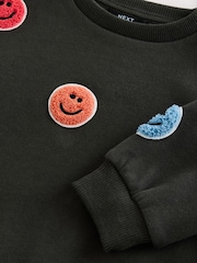 Charcoal Grey Embroidered Crew Neck Sweatshirt (3mths-7yrs) - Image 7 of 7