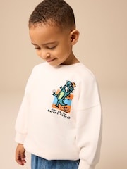 White Crew Neck Sweatshirt (3mths-7yrs) - Image 2 of 7