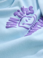 Blue Printed Crew Neck Cotton Sweatshirt (3mths-7yrs) - Image 4 of 4