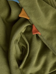 Green Dino Character Zip Through Hoodie (3mths-7yrs) - Image 4 of 5