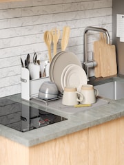 Umbra White Grey Sling Folding Dishrack - Image 1 of 5
