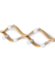 Umbra White Natural Montage 6 Coat Hook - Image 3 of 4