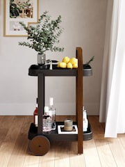Umbra Black Walnut Bellwood Bar Serving Cart - Image 2 of 5