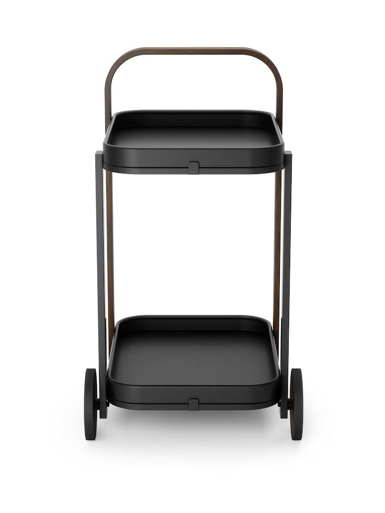 Umbra Black Walnut Bellwood Bar Serving Cart - Image 5 of 5