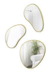 Umbra Brass Hubba Pebble Set of 3 Mirrors - Image 3 of 4