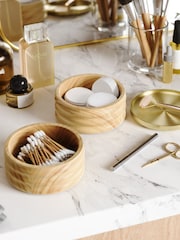 Umbra Natural Brass Tesora Wood Jewellery Box - Image 1 of 4